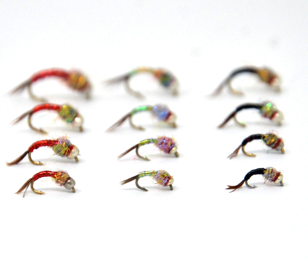 Outdoor Planet Rainbow Warrior attractor nymphs for versatile trout fishing.