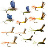 Outdoor Planet Sparkle Dun dry fly close-up, versatile trout mayfly imitation for hatch matching.