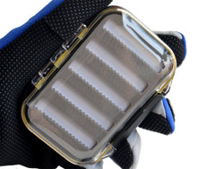 Outdoor Planet waterproof fly box protecting dry flies, nymphs, and streamers.