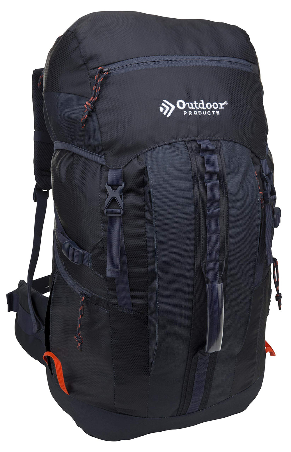 Outdoor Products Arrowhead Mammoth backpack front view showing rugged durability and 47.5L capacity