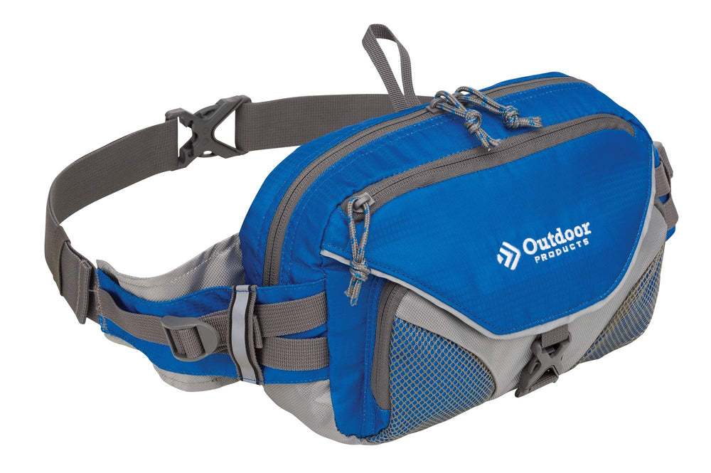 Outdoor Products Roadrunner waist pack front view with roomy main compartment.