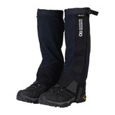 Outdoor Research Crocodile Gaiters top view with abrasion-resistant Cordura panel