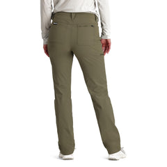 Outdoor Research Ferrosi Pants side pocket detail in Ranger Green, ideal for secure small items.
