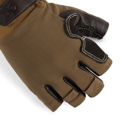 Outdoor Research Fossil Rock II gloves palm detail with goat leather and suede overlays