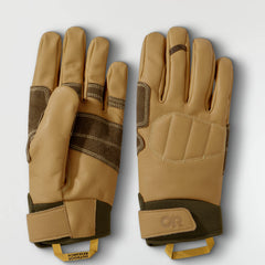Outdoor Research Granite Gloves in natural leather offer durable belaying protection on granite
