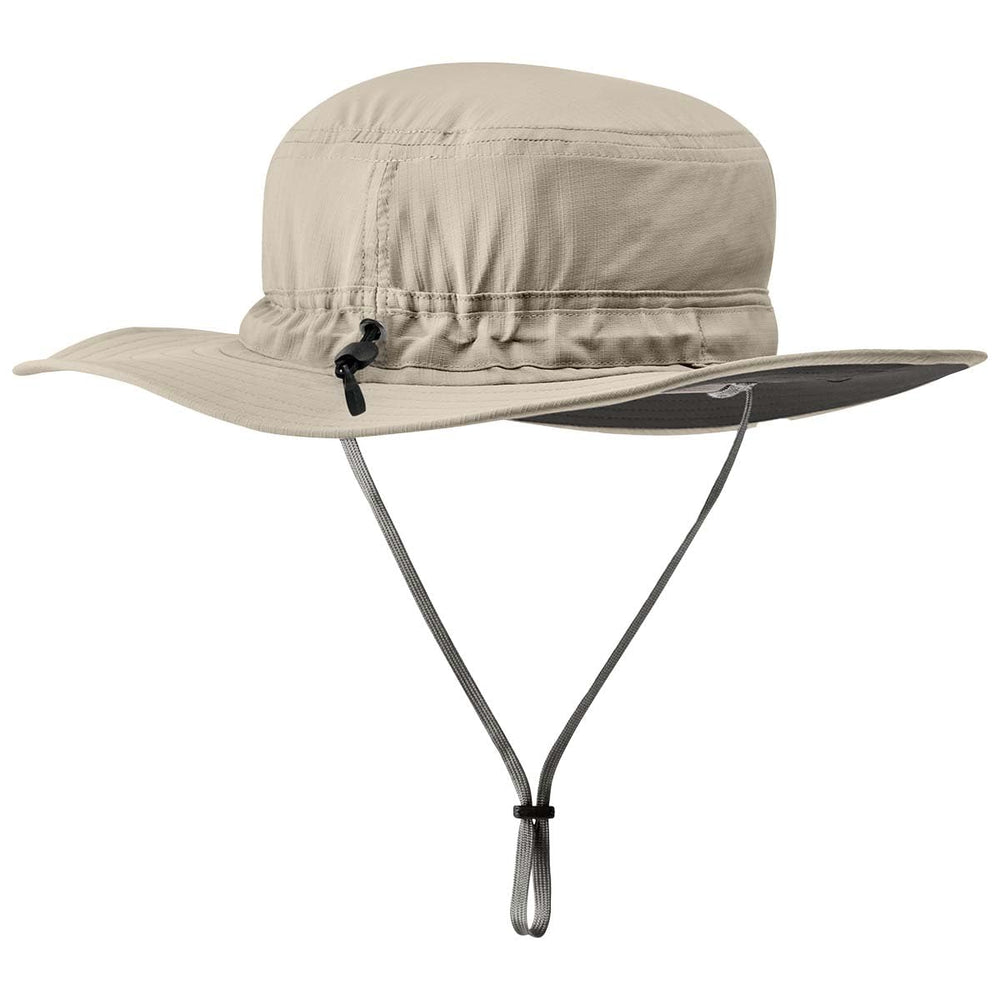 Outdoor Research Helios Sun Hat brim provides shade on sunny hikes.