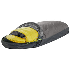 Outdoor Research Helium Bivy waterproof-shell-closeup shows seam-taped protection for wet conditions