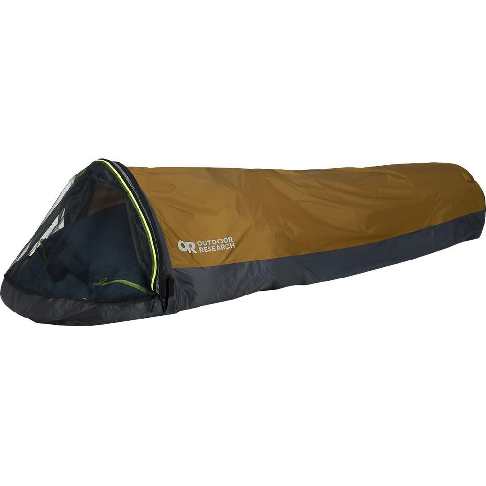 Outdoor Research Helium Bivy waterproof fabric shields you from rain and wind.