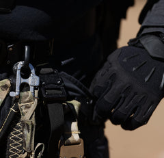 Outdoor Research Ironsight Sensor Gloves cuff close showing easy on/off with hook-and-loop.