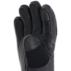 Outdoor Research Prevail heated Gore-TEX gloves, palm closeup, durable leather grip