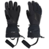 Outdoor Research Prevail heated Gore-Tex gloves provide warmth on cold descents.