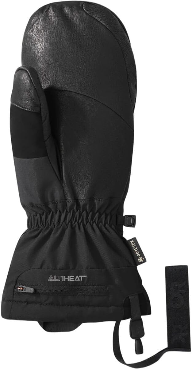 Outdoor Research Prevail heated mitts front view showing warmth-ready design.