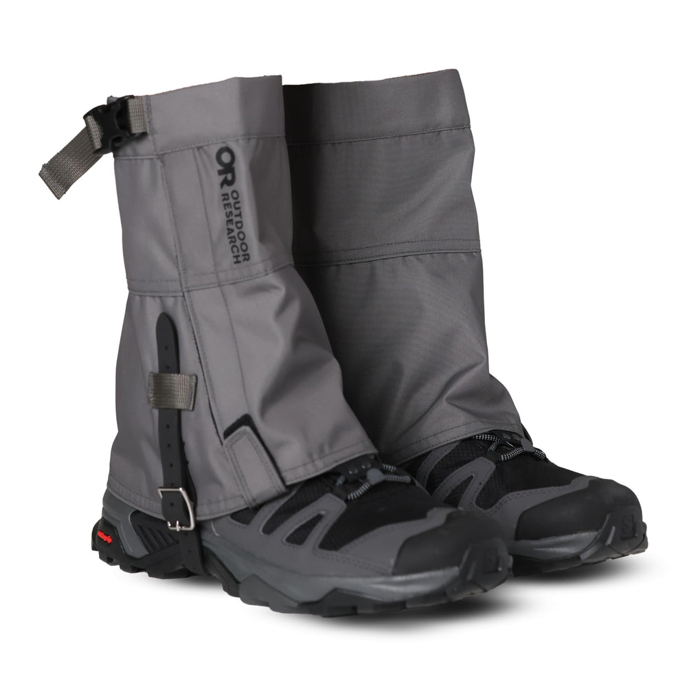 Outdoor Research Rocky Mountain Low Gaiters II protect ankles on rugged trails and keep debris out.
