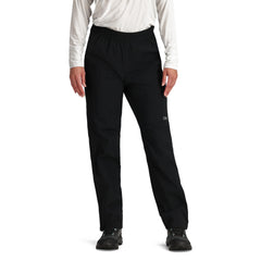 Outdoor Research Stratoburst Stretch Rain Pants front view showing waterproof shell and motion-friendly fit.