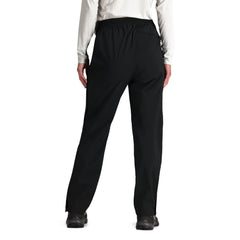 Outdoor Research Stratoburst Stretch Rain Pants side zip open for easy layering.