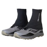 Outdoor Research Swift Run gaiters, front view, water resistant, UPF 50+ and durable for trails.