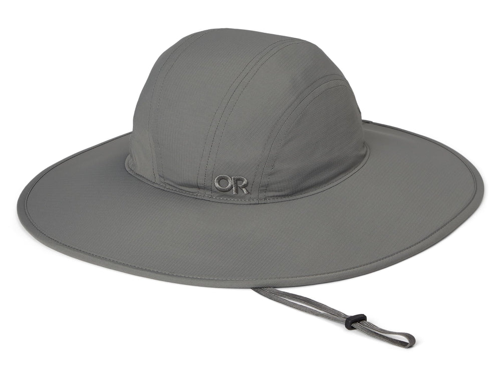 Outdoor Research Oasis Sun Hat front view, Solid Pewter XL, UPF 50+ sun protection, breathable comfort.