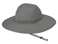 Outdoor Research Oasis Sun Hat front view, Solid Pewter XL, UPF 50+ sun protection, breathable comfort.
