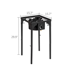 Outdoor Stove Portable Propane Burner with 0-20 psi regulator for precise flame control