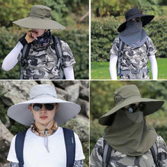 Removable peak and breathable mesh top on sun hat