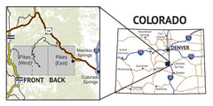 Outdoor Trail Maps Colorado 14ers Series cover with rugged topo detail for hikers