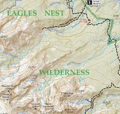 Outdoor Trail Maps Eagles Nest Wilderness map network visualizes trails for route choices.