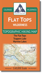Outdoor Trail Maps Flat Tops cover shows rugged topo detail for planning hikes.
