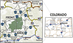 Outdoor Trail Maps Flat Tops folded pocket map for on-trail navigation.