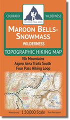 Outdoor Trail Maps Maroon Bells front cover with precise topo details for on-trail planning.