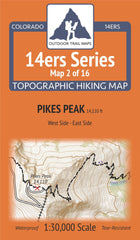 Outdoor Trail Maps Pikes Peak East Side map for on-trail planning and GPS use