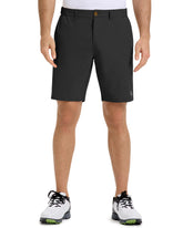 Outdoor Ventures men's golf shorts 9 inch inseam — front view shows a sleek flat-front design for on-course comfort.