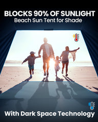 OutdoorMaster Beach Tent 9-5mm-poles deliver rugged wind stability