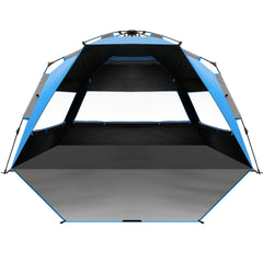 OutdoorMaster Beach Tent blackout-technology shields you from sun while relaxing