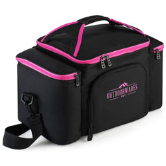 Outdoorwares Cooler Bag adjustable strap makes carrying comfortable on long walks.