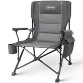 OuterSpa oversized folding chair closed, ideal for travel and storage.