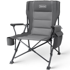 OuterSpa oversized folding chair closed, ideal for travel and storage.