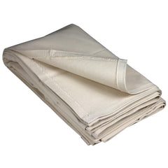 Outfitters Supply 18oz canvas manty with hemmed edges, 7x8 laid flat showing rugged load bundling.