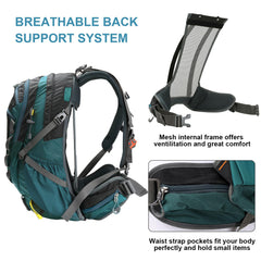 Outplea backpack shows daisy chains for extra gear attachment on the trail.
