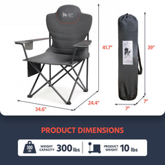 OUTSIDER chair cup holder keeps drinks within reach during backyard barbecues.