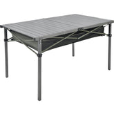 OUTSIDER folding camping table top setup shows quick, tool-free assembly for effortless outdoor dining.