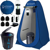 Outsmart Gadgets portable toilet kit assembled for compact RV setup