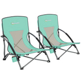 Outsunny backpack beach chair with mesh back for cooling comfort