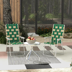 Outsunny folding chair armrests provide comfortable support during outdoor gatherings