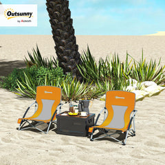 Outsunny mesh backrest provides breathable comfort at the beach