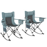 Outsunny 2-pack rocking chair folded for easy transport.