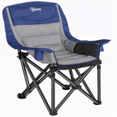 Outsunny single padded camping chair headrest plush for extended outdoor comfort.