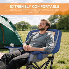 Outsunny chair side pockets keep snacks and devices within reach.