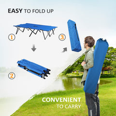 Outsunny sturdy steel frame provides stable support for two sleepers