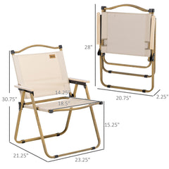 Outsunny two-pack chairs with top carry handles for easy transport.