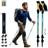 Outsura aluminium trekking poles with cork grip offering sturdy lightweight hiking support